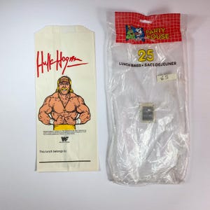 Vintage Hulk Hogan Lunch Bags - 1991 Titan Sports (21 Bags, Some Damage)