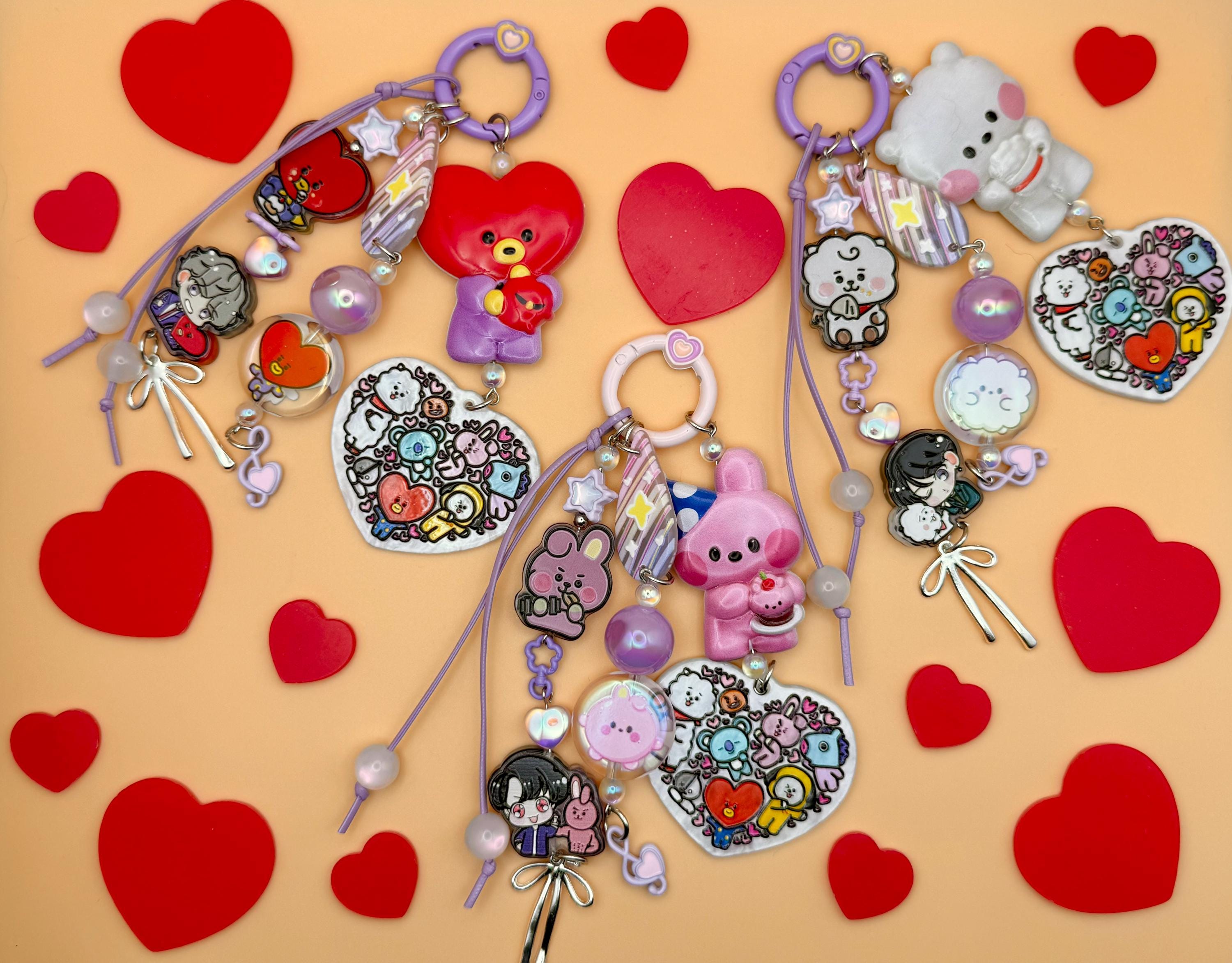 BT21 Keychain With Large Pendant - Etsy