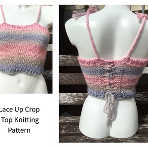 quick and easy crop top knitting pattern also fluffy fur version hippie festival top