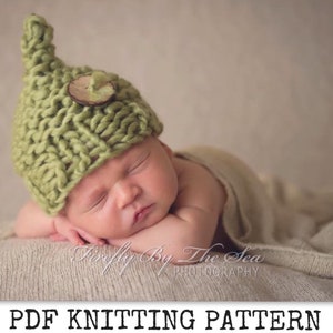 easy baby hat knitting pattern beginner fast knit in super chunky wool