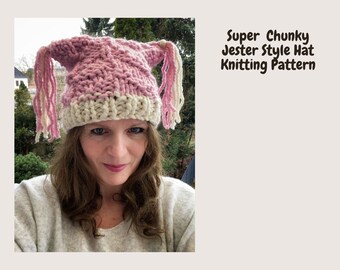 knitting pattern for super chunky jester style hat