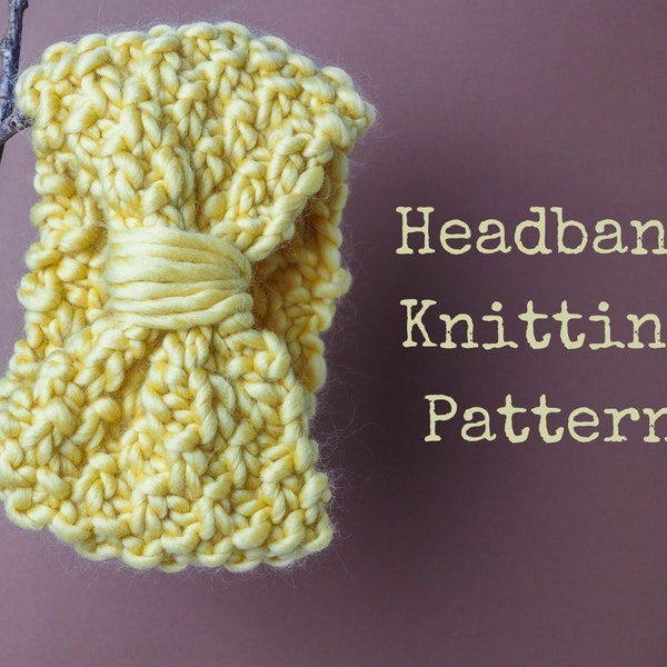 double moss stitch headband knitting pattern - super chunky - digital download - knitting instructions