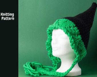 The Woodland Wicca Hat Knitting Pattern - adult size witch/pixie bonnet