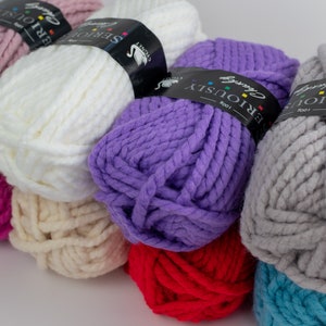 wonderful super chunky yarn - Seriously Chunky - choose from 7 lovely colours - cream, beige, purple, pink, blue, red