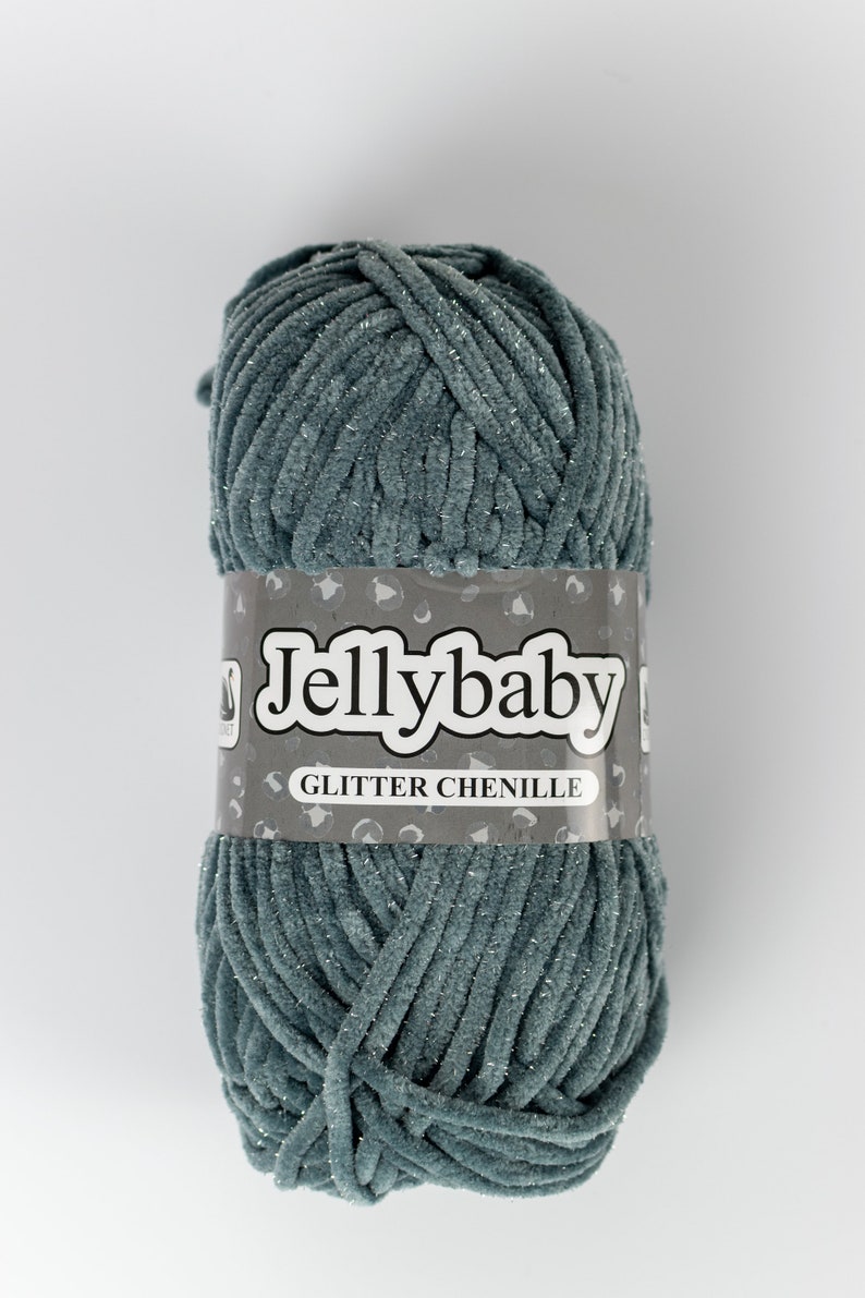 chunky chenille knitting wool with glitter sparkly chunky yarn choose from white, baby pink, grey, blue metal grey
