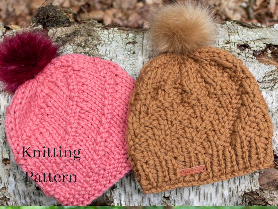 Super Chunky Beanie Hat Knitting Pattern Adult Size - Two Designs - Etsy