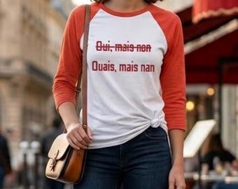 Oui, mais non Print Baseball Tee | Minimalist Paris T-shirt