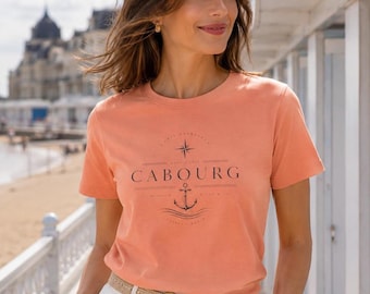 Cabourg Anchor T-Shirt, French Coastal Nautical Tee, Seaside Summer Travel Top
