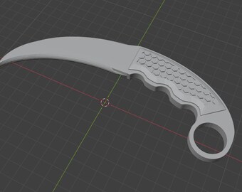 3D Druckbares gebogenes Trainingsmesser