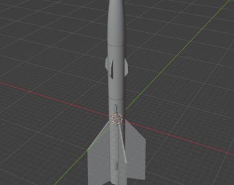 3D Printable Model Rocket (Large)