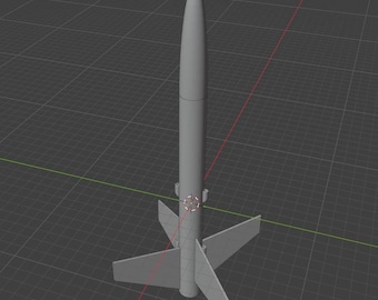 Druckbare 3D-Modell Rakete