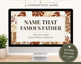 Name That Famous Father Trivia Game | Father's Day program (Digital Download)