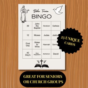 Bible Trivia Bingo great for seniors or chruch groups