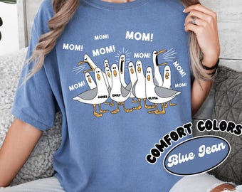 Comfort Colors® Seagull Mom Shirt, Personalized Mothers Day Shirt, Funny Mother's Day Shirt, Custom Seagull Mom Shirt, Mothers Day Gift