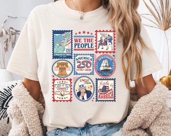USA 250th Semiquincentennial Shirt, Retro Independence Day Patriotic Tee