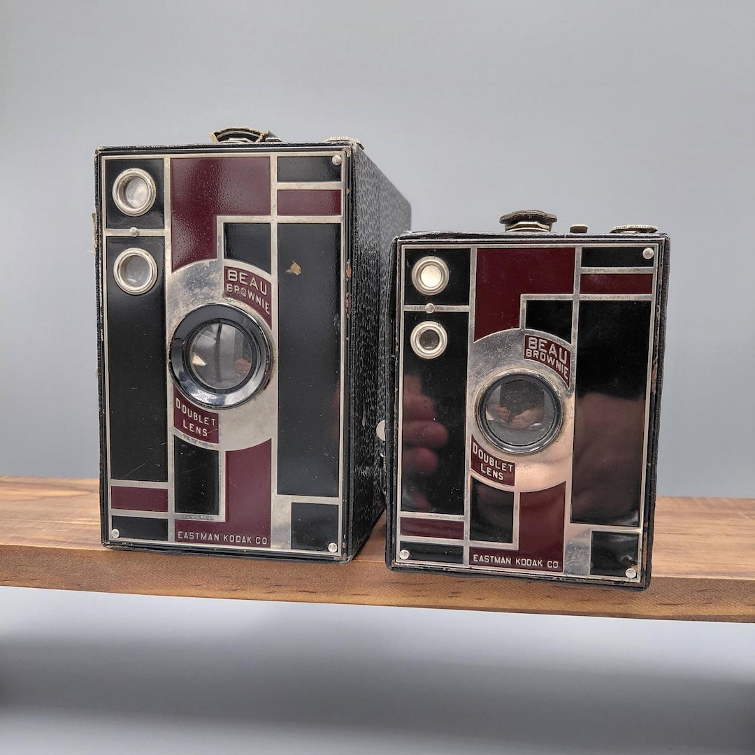 Vintage Kodak Beau Brownie Cameras: Art Deco Pair, 1920s Eastman Kodak ...
