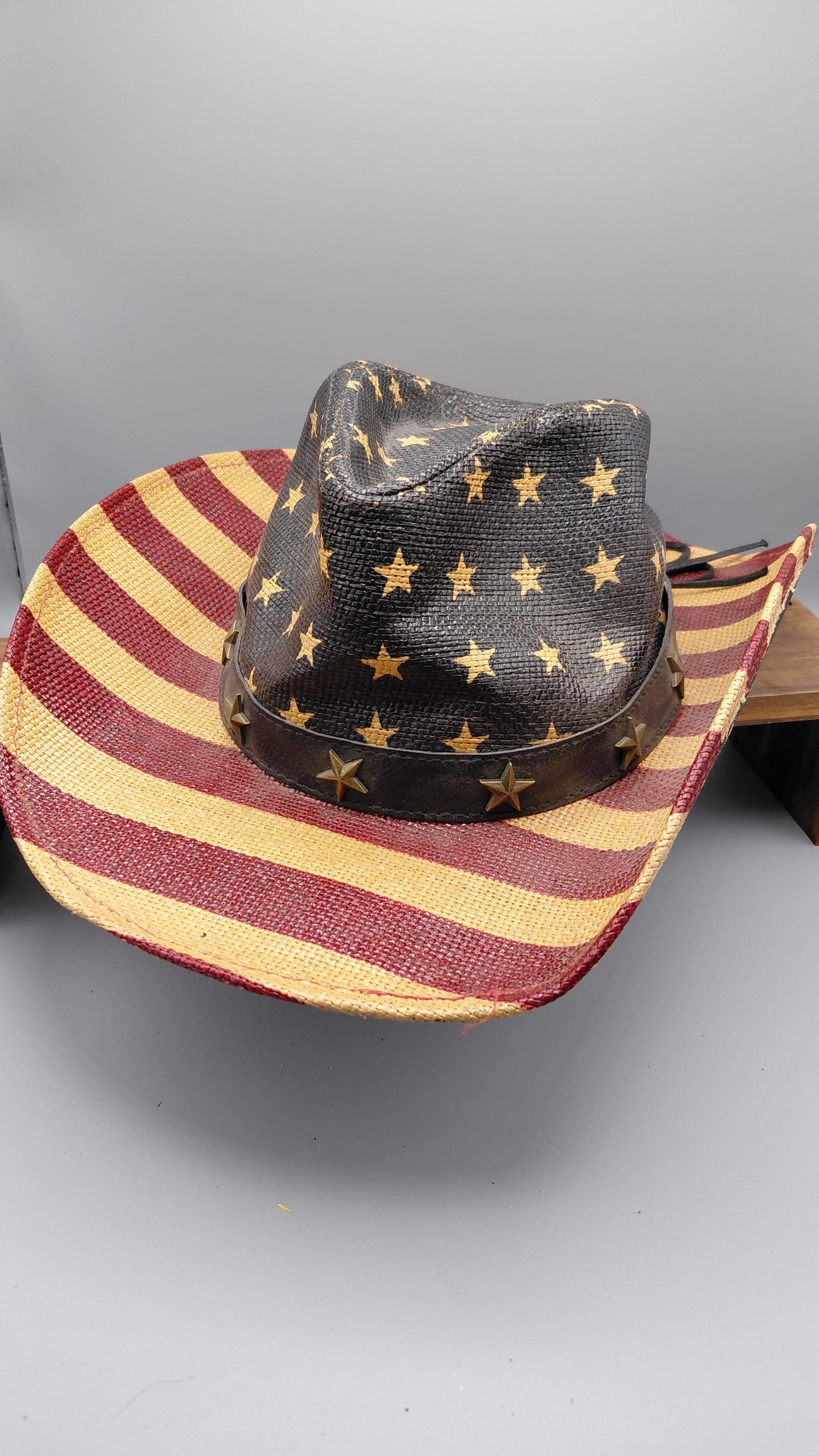 American Flag Patriotic Straw Cowboy Hat - Western Cowgirl Rodeo American Flag | Men main image 2