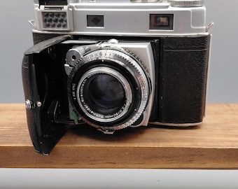 Cámara plegable Kodak Retina IIIc de 35 mm, lente Schneider-Kreuznach de 50 mm f/2, estuche