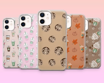 Starbucks Phone Case Coffee Late Shop Cover for iPhone 17Pro, 16, 15, 14, 13, Samsung S25, S24, S23, S22, A16, A26, Pixel 10, 9Pro