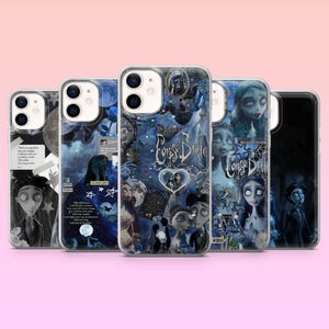 Funda para teléfono Corpse Bride estilo gótico de Tim Burton para iPhone 17Pro, 16, 15, 14, 13, Samsung S25, S24, S23, S22, A16, A26, Pixel 10, 9Pro
