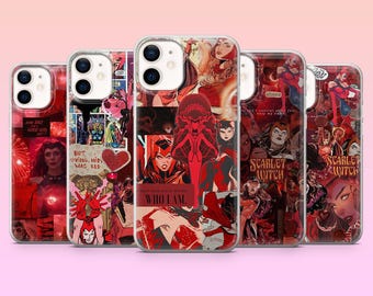 Scarlet Witch Handyhülle Avengers Hexerei Cover für iPhone 17Pro, 16, 15, 14, 13, Samsung S25, S24, S23, S22, A16, A26, Pixel 10, 9Pro