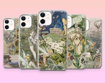 Tinker Bell Phone Case Bookish Peter Pan Cover for iPhone 17Pro, 16, 15, 14, 13, Samsung S25, S24, S23, S22, A16, A26, Pixel 10, 9Pro