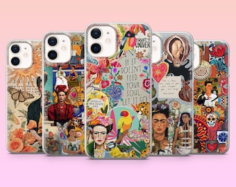 Frida Kahlo Handyhülle Mexican Kahlo Art Cover für iPhone 17Pro, 16, 15, 14, 13, Samsung S25, S24, S23, S22, A16, A26, Pixel 10, 9Pro