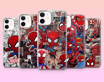 Baby Spider Man Phone Case Marvel Spider man Cover for iPhone 17Pro, 16, 15, 14, 13, Samsung S25, S24, S23, S22, A16, A26, Pixel 10, 9Pro