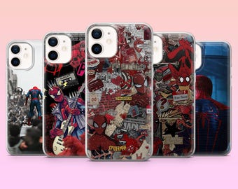 Spider Man Handytasche Marvel Super Hero Cover für iPhone 17Pro, 16, 15, 14, 13, Samsung S25, S24, S23, S22, A16, A26, Pixel 10, 9Pro