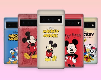 Mickey Mouse Phone Case Funny Mouse Cartoon Cover for Google Pixel 10, 10Pro, 9, 9Pro, 8A, 8, 7A, 6A, Samsung S26, S25, S24, iPhone 17, 16