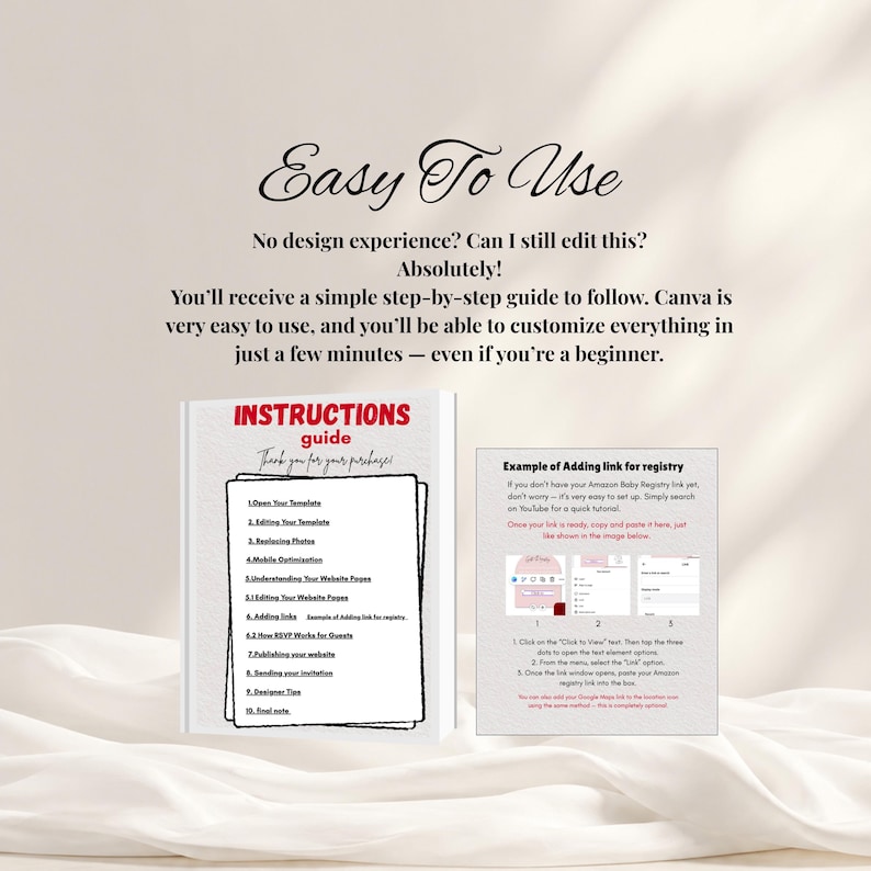 Babyshower uitnodiging sjabloon 'Tiny Toes & Pretty Bows' op Canva, roze digitale uitnodiging voor een babyshower voor een meisje, Coquette website-uitnodiging met RSVP afbeelding 8