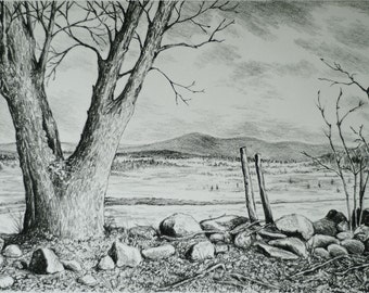 Stark, New Hampshire Lithograph