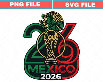 Mexico 2026 World Cup SVG PNG | Mexican Soccer Shirt Design | Football Fan Graphic
