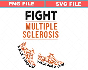 Lucha contra la esclerosis múltiple, concienciación sobre la EM, cinta guerrera, caminata por una cura, SVG, PNG