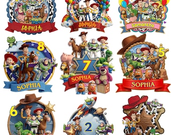 Toy Story Birthday Cake Topper Editable, Kids Birthday Party Decor, Toy Story Cake topper Bundle, Toy Story Printable, Digital Download