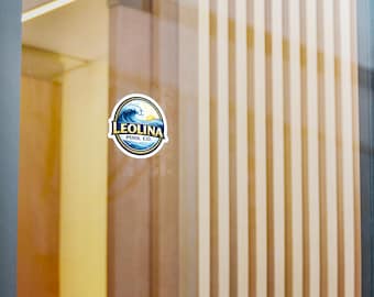 Leolina Pool Co. Logo Sticker Kiss-Cut Vinyl Decal | Surf Wave Emblem