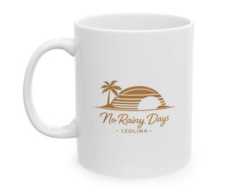 Palm Tree Sunset Mug | Tropical Beach Coffee Cup