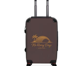 No Rainy Days suitcase | tropical sunset palm travel luggage cover