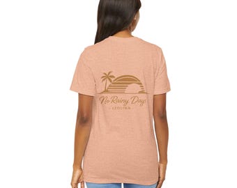 Retro Sunset Palm T Shirt | Beach Vibe Lightweight Vacation Tee