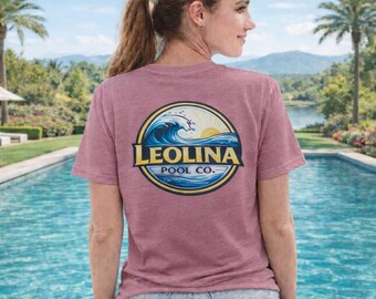 Leolina Pool Co. Logo T-Shirt | Wave Sun Circle Graphic