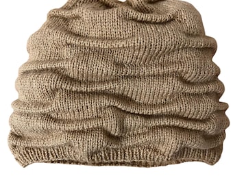 Beanie Knitting Pattern – “Dunes” with Cloqué Effect