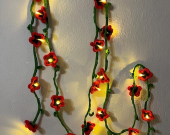 Crochet Poppy Fairy Lights Pattern