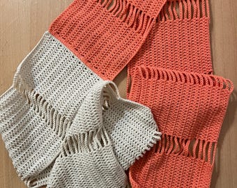 Two-Tone Fringe Scarf