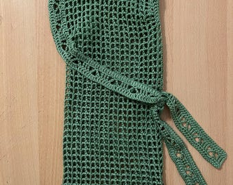 Tie-Back Crochet Kerchief Head Wrap