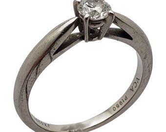 Van Cleef & Arpels 0.25 Ct Diamant Platin Verlobungsring