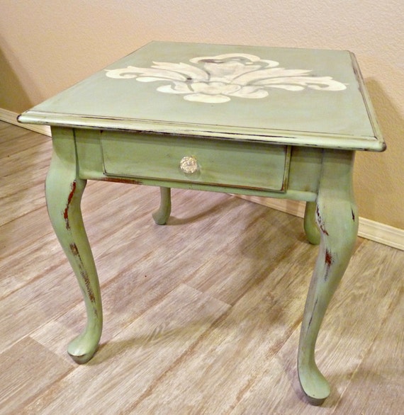 Items similar to Beautiful Shabby Chic Side Table on Etsy