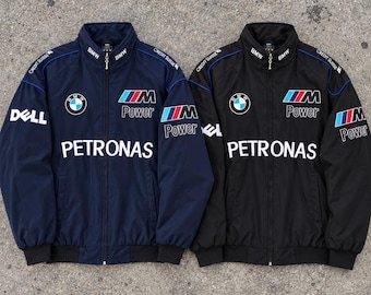 German Embroidered Racing Jacket, Unisex Motorsport Streetwear, Car Enthusiast Gift, Racing-Inspired Outerwear, Sizes M–XXL