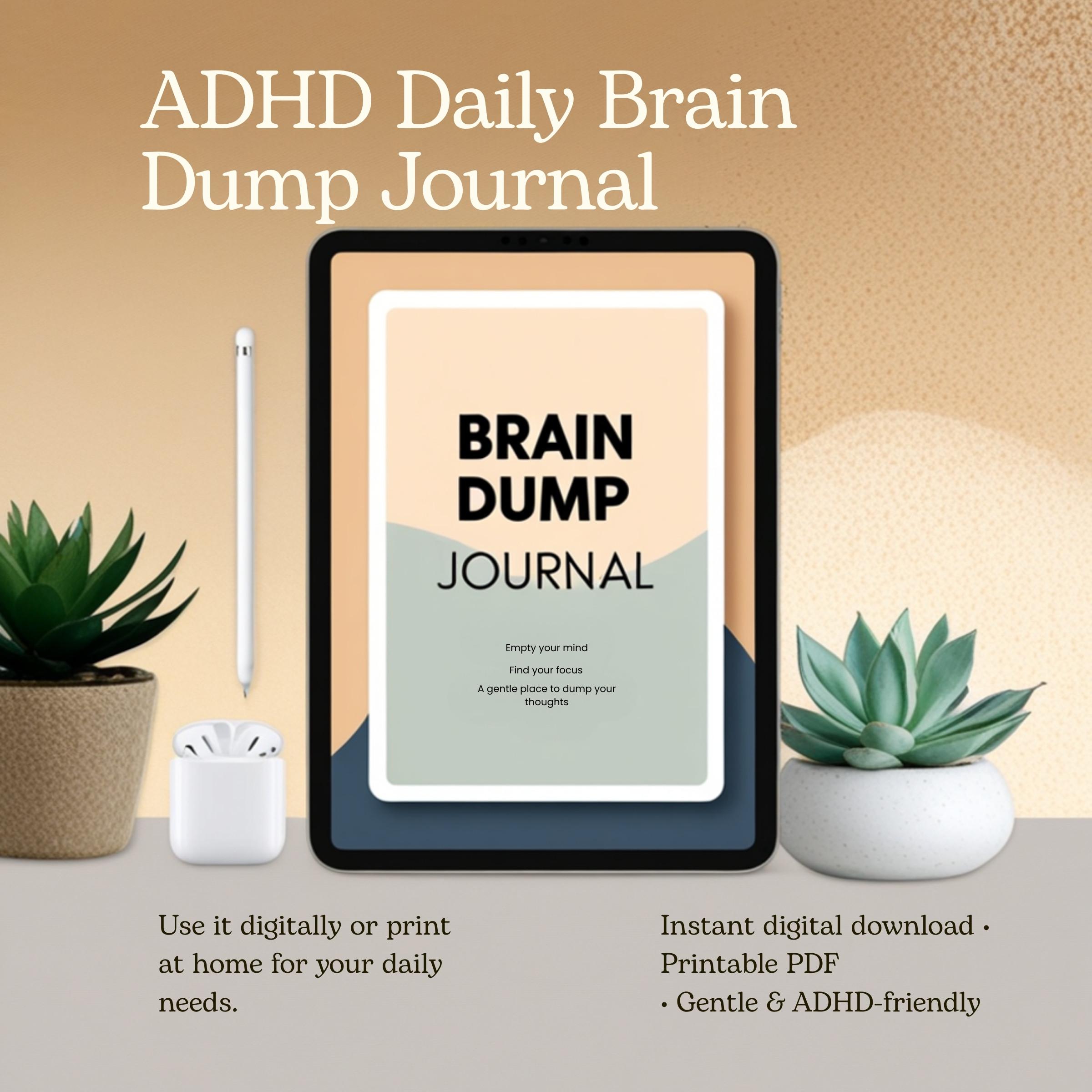 ADHD Brain Dump Journal Printable | Undated Daily Planner | Goodnotes PDF | Neurodivergent ...