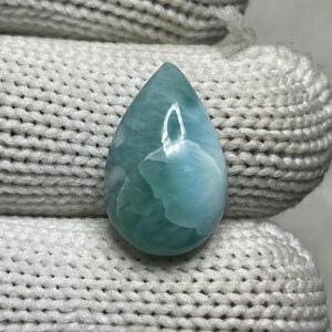 Natural Larimar Cabochon   20x13x6mm weight 12 carat  blue Pectolite Sky Blue Jewelry Making