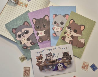 Chaos Crew Postkarten - A6 Art Prints mit Tiermotiven für Brieffreundschaften